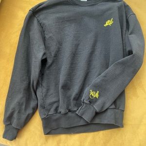 Black Hooded Sweatshirt with neon Pop